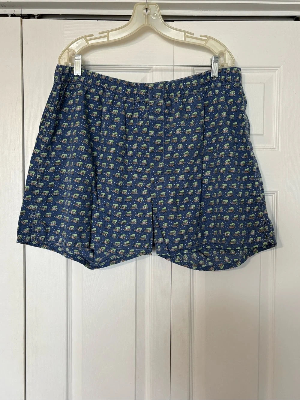Vineyard Vines Navy Holiday Print Boxer Shorts